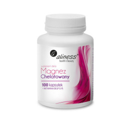 Magnez Chelatowany 720mg + B6 - chelat magnezu - 100kaps.