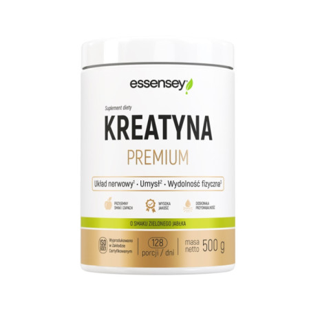 Kreatyna Premium - smak zielone jabłko - 500g