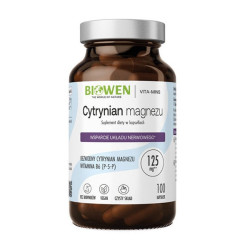 Cytrynian Magnezu – magnez z witaminą B6 P-5-P – 100 kaps.