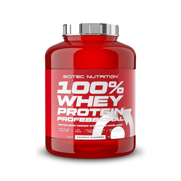 Scitec 100% Whey Protein Professional 1816 g – odżywka białkowa WPC + WPI - Masło orzechowe