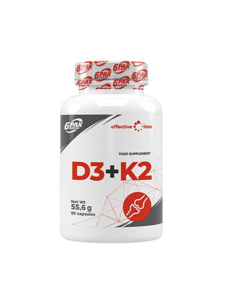 6PAK Nutrition D3+K2 90kaps. Zdjęcie główne