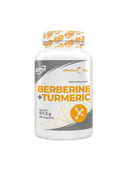 6PAK Nutrition Effective Line Berberine + Turmeric 90kaps. 44
