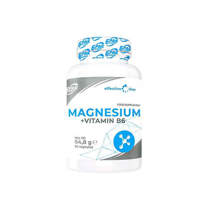 6PAK Nutrition Magnesium + Vitamin B6 90kaps. Zdjęcie główne