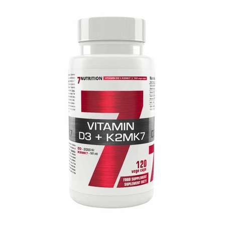 7Nutrition Vitamin D3 + K2MK7 120kaps. Vitamin D3 + K2MK7 120kaps.