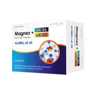 Activlab - Pharma Magnez + D3 50kaps. - Pharma Magnez + D3 50kaps.