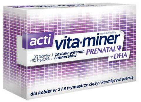 Aflofarm Acti Vita-miner Prenatal + DHA 30tab. + 30kaps. Zdjęcie główne
