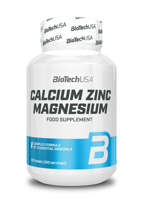 BioTech USA - Calcium Zinc Magnesium 100tab. - Zdjęcie główne