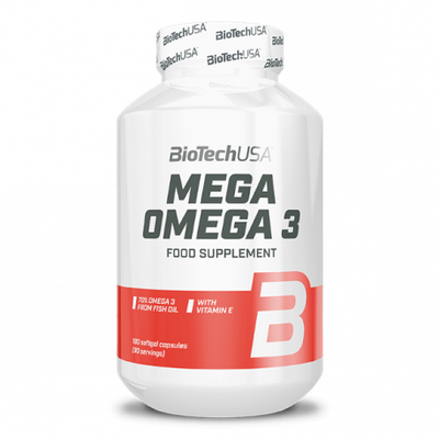 BioTech USA - Mega Omega 3 180kaps. - Mega Omega 3 180kaps.