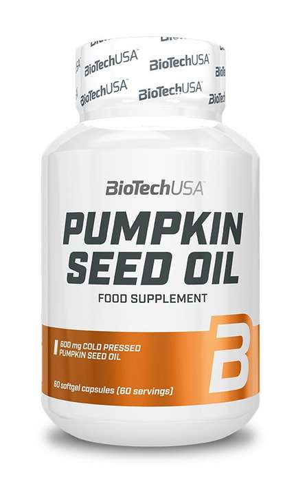 BioTech USA Pumpkin Seed Oil 60kaps. Pumpkin Seed Oil 60kaps.