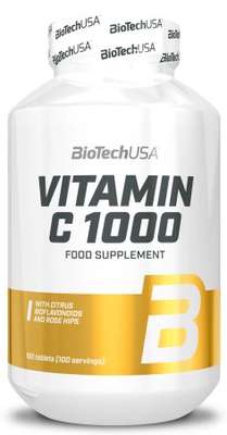 BioTech USA - Vitamin C 1000 Rose Hips & Bioflawonoids 100tab. - Zdjęcie główne