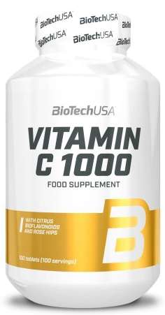 BioTech USA Vitamin C 1000 Rose Hips & Bioflawonoids 100tab. Zdjęcie główne