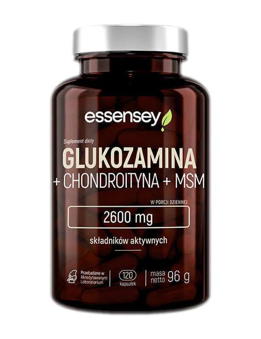 Essensey Glukozamina, Chondroityna i MSM 120kaps. Glukozamina, Chondroityna i MSM 120kaps.