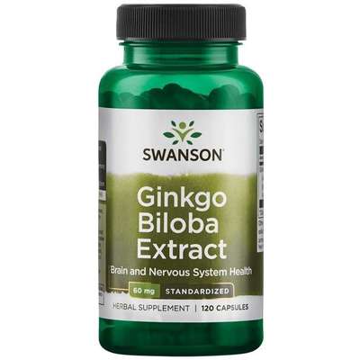 Swanson - Ginkgo Biloba Extract 60mg 120kaps. - Zdjęcie główne