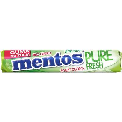 Mentos - Pure Fresh Sugar Free Roll Lime-Mint 15g - Pure Fresh Sugar Free Roll Lime-Mint 15g