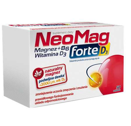 Aflofarm NeoMag Forte D3 50tab. Zdjęcie główne