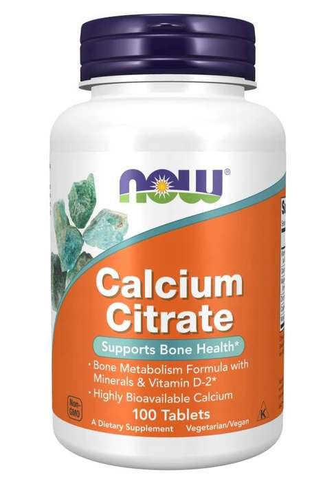 NOW Foods Calcium Citrate with Minerals & Vitamin D2 100tab. Zdjęcie główne