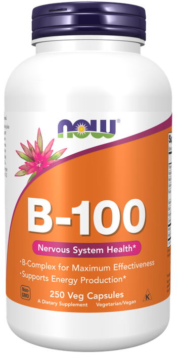 NOW Foods Vitamin B-100 250kaps. Vitamin B-100 250kaps.