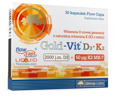 Olimp - Gold-Vit 2000 j.m. D3 + K2 30kaps. - Zdjęcie główne
