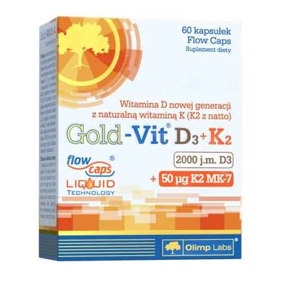 Olimp - Gold-Vit D3+K2 2000IU 60kaps. - Gold-Vit D3+K2 2000IU 60kaps.