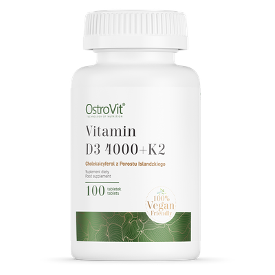 Ostrovit - Vitamin D3 4000IU +K2 Vege 100tab. - Vitamin D3 4000IU +K2 Vege 100tab.