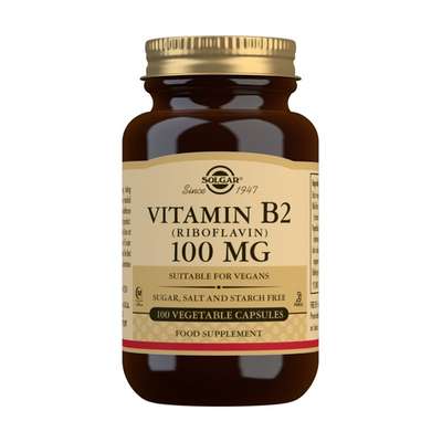 Solgar - Vitamin B2 100mg 100kaps. - Vitamin B2 100mg 100kaps.