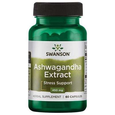 Swanson - Ashwagandha Extrakt 450mg 60kaps. - Zdjęcie główne