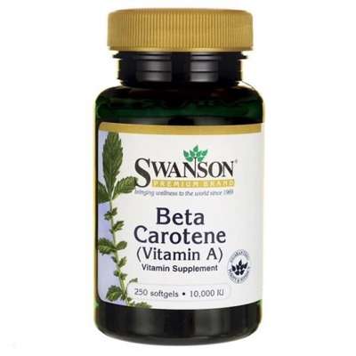 Swanson - Beta Carotene Vitamin A 10.000IU 250kaps. - Beta Carotene Vitamin A 10.000IU 250kaps.