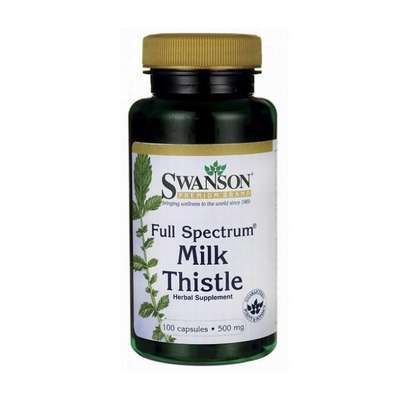Swanson - Full Spectrum Milk Thistle 500mg 100kaps. - Zdjęcie główne