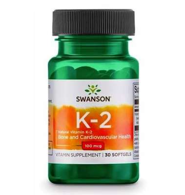 Swanson - Vitamin K-2 Menaquinone-7 from Natto 100mcg 30kaps. - 1