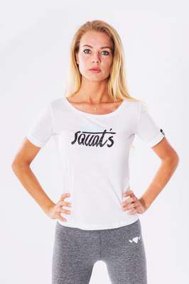Trec Wear - T-shirt TrecGirl 006 - Love Squat White - Zdjęcie główne