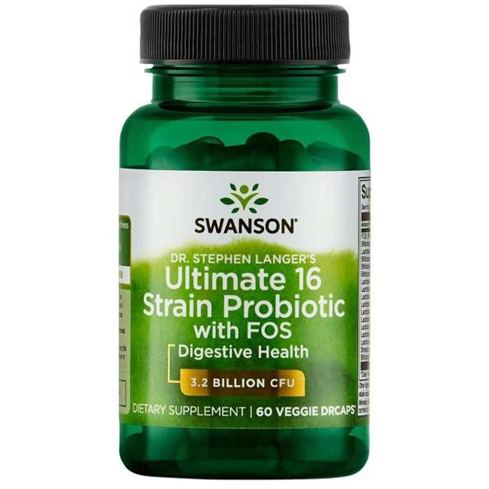 Swanson Ultimate 16 Strain Probiotic 60vkaps. Zdjęcie główne