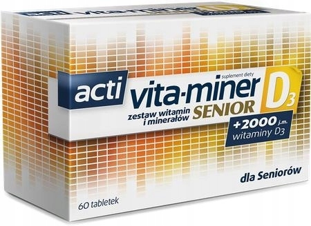 Zdjęcia - Witaminy i składniki mineralne Aflofarm Acti Vita-Miner Senior D3 60Tab. 
