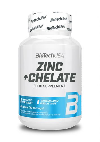 Фото - Вітаміни й мінерали BioTech Usa Zinc + Chelate 60Tab. 