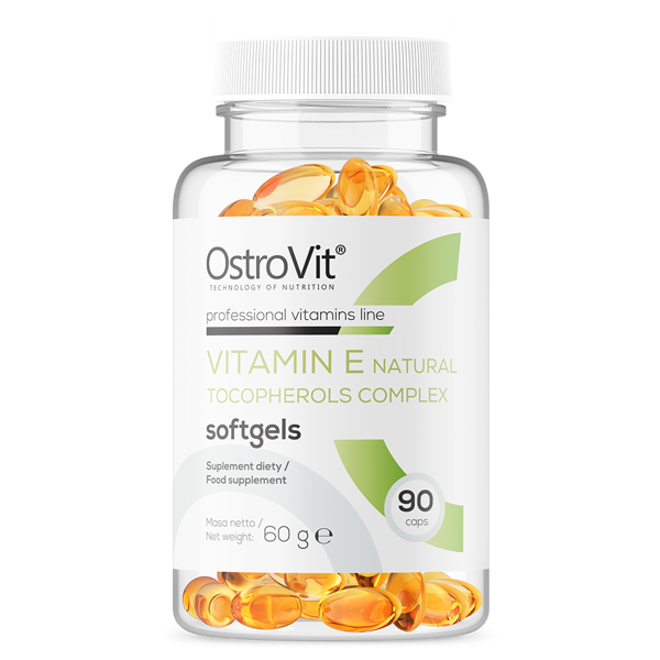 Фото - Вітаміни й мінерали OstroVit Vitamin E Natural Tocopherols Complex 90Softgels 