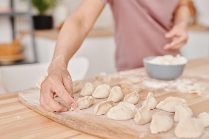 bezglutenowe pierogi na słodko z czekoladą