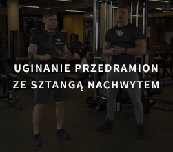 uginanie przedramion ze sztangą nachwytem